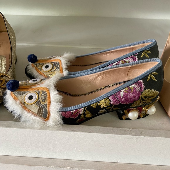 Gucci Kimberly embellished Heels Sz 39.5 - Picture 11 of 11